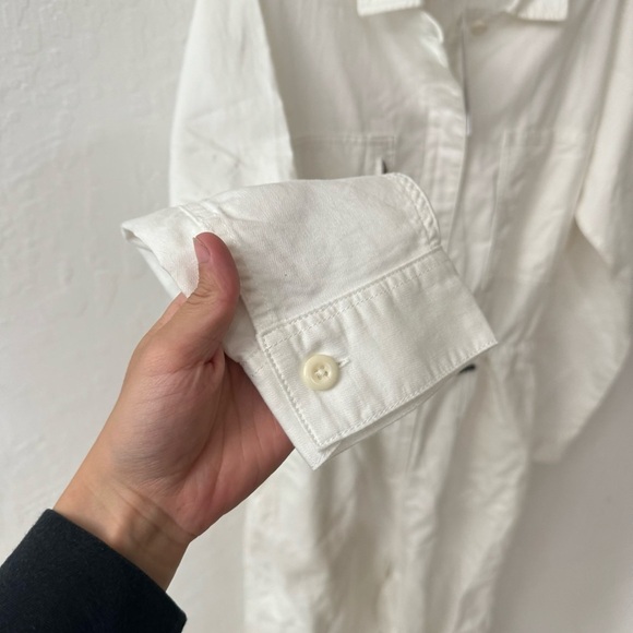 Outerknown Station Cinched Jumpsuit Boilersuit White Utility M - Picture 4 of 9